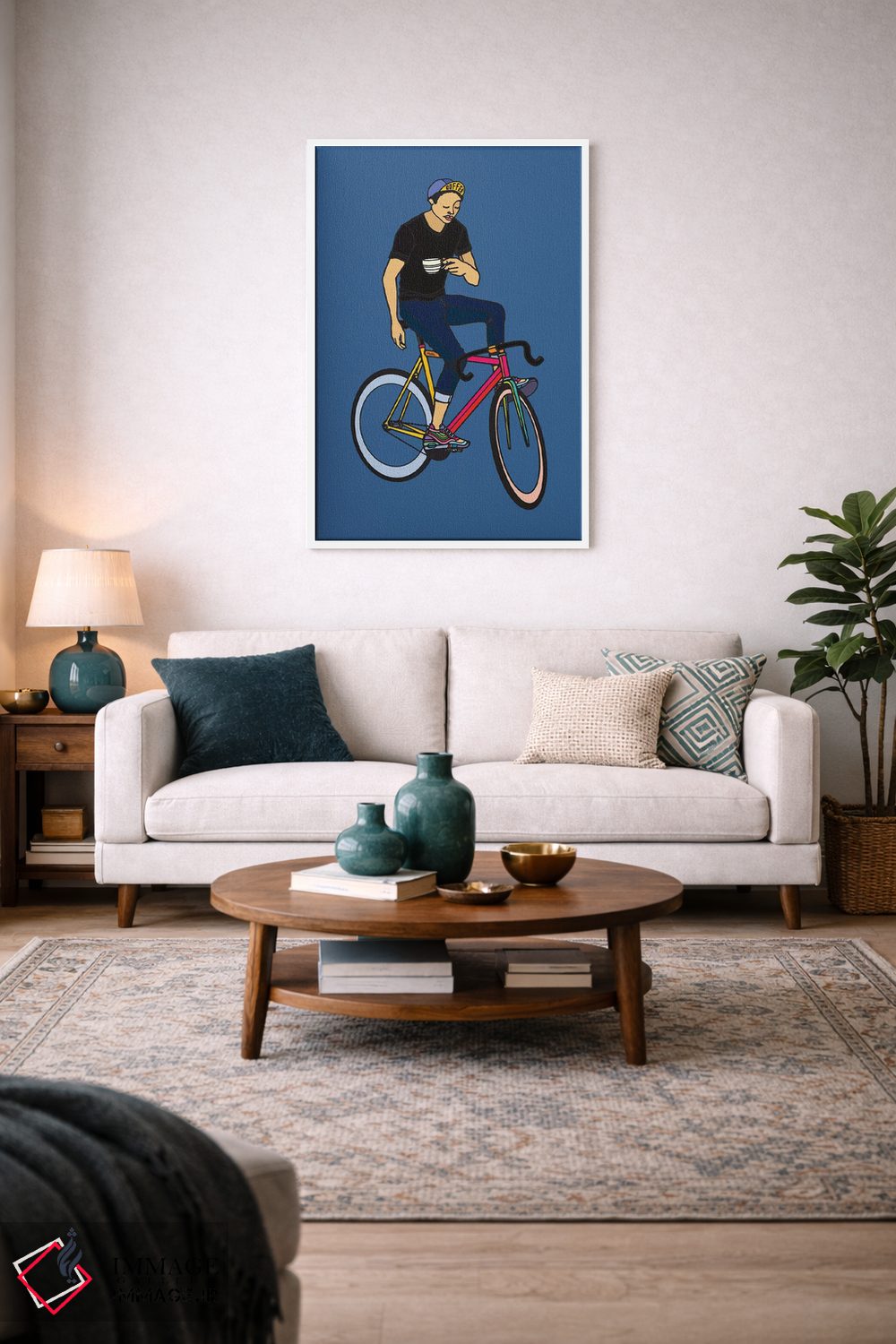 تابلو مینیمال استراحت قهوه اثر نینهول - D3W