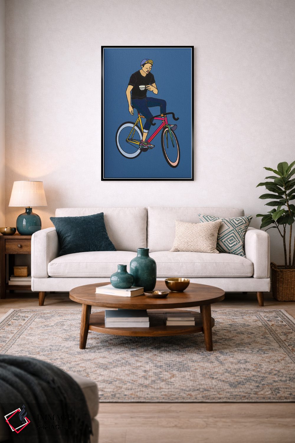 تابلو مینیمال استراحت قهوه اثر نینهول - D4B