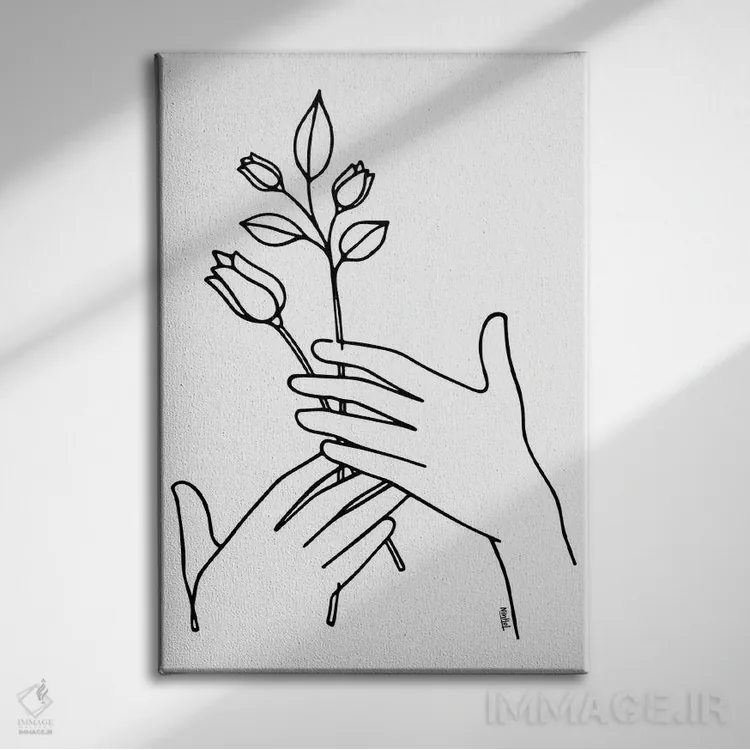 تابلو مینیمال نگه دار اثر نینهول - نمای روبهرو روی دیوار