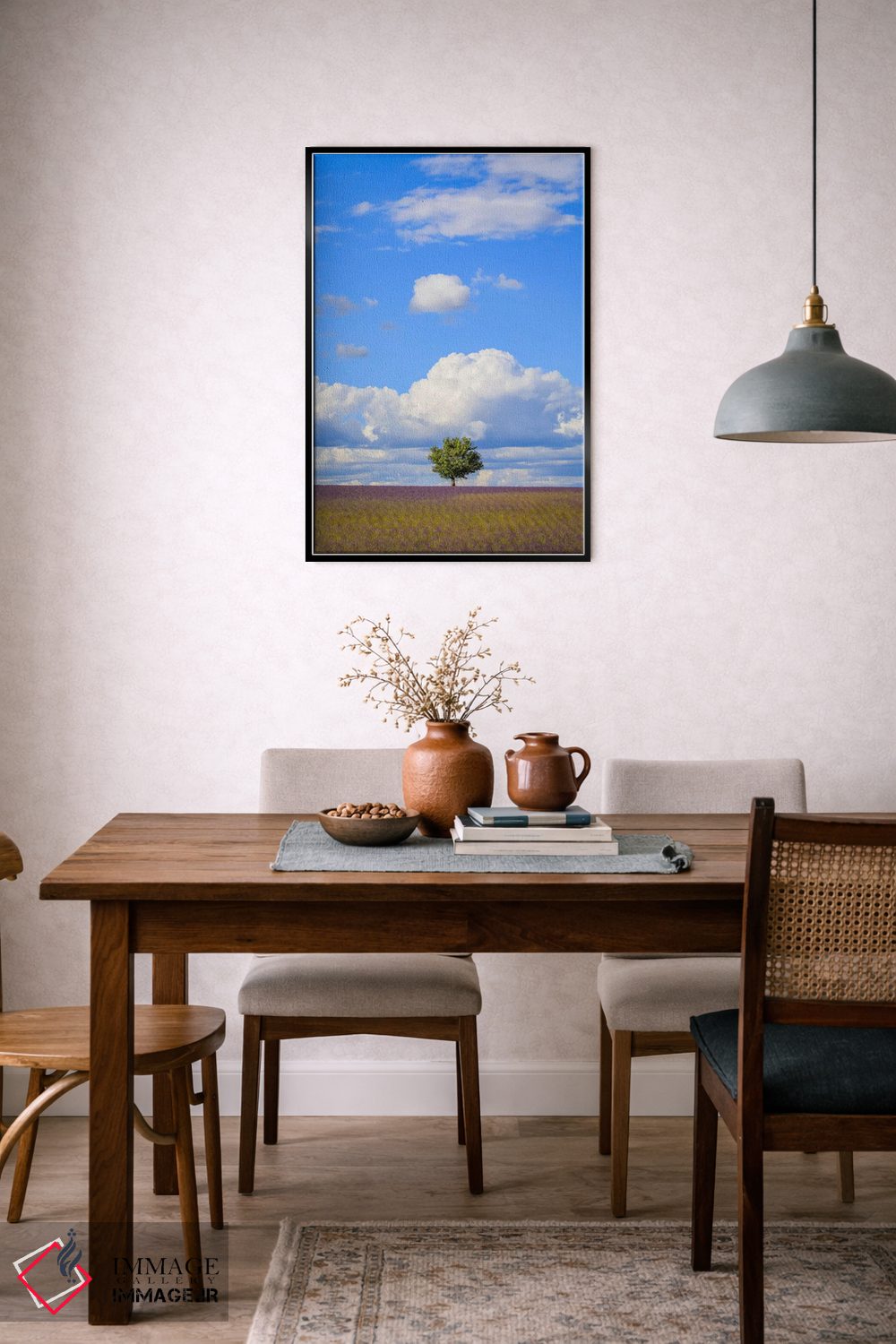 تابلو دکوراتیو Provence, France,درخت و ابرها، پروانس، فرانسه اثر جیم نیلسن - D6B