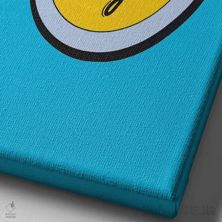 تابلو مینیمال مجردم اثر نینهول - نمای نزدیک بافت بوم