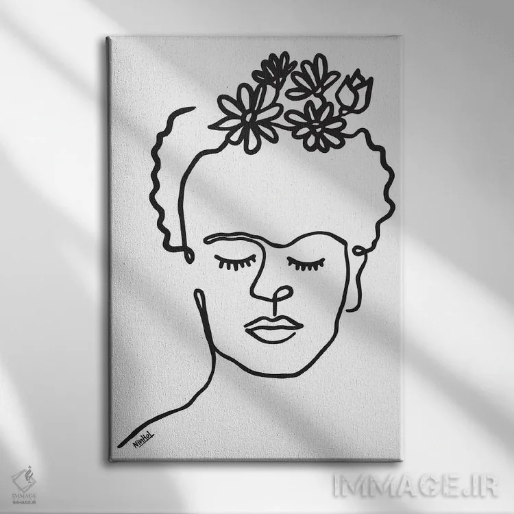 تابلو مینیمال فریدا اثر نینهول - نمای روبهرو روی دیوار