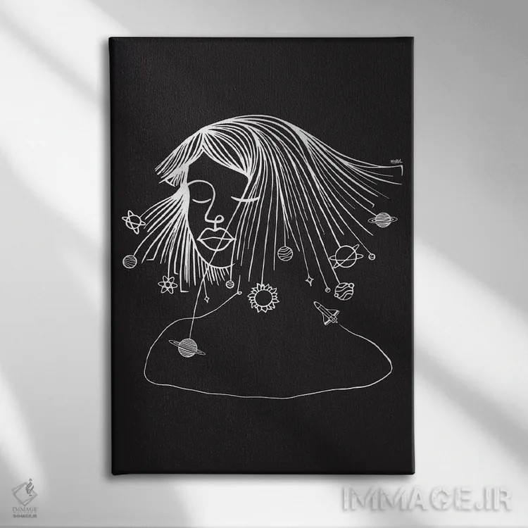 تابلو مینیمال فرصت ذهنی اثر نینهول - نمای روبهرو روی دیوار