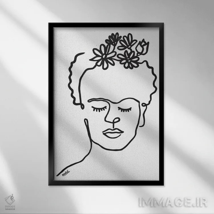 تابلو مینیمال فریدا اثر نینهول - نمای قابدار مشکی