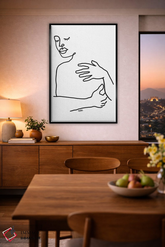 تابلو مینیمال در آغوش اثر نینهول - D3B