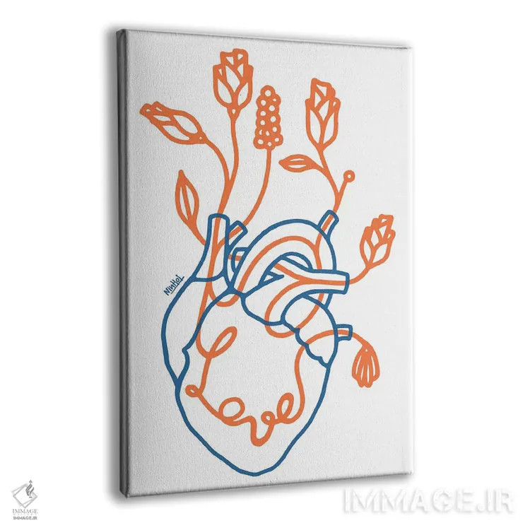 تابلو مینیمال عشق چه می شود؟ اثر نینهول - نمای پرسپکتیو محصول