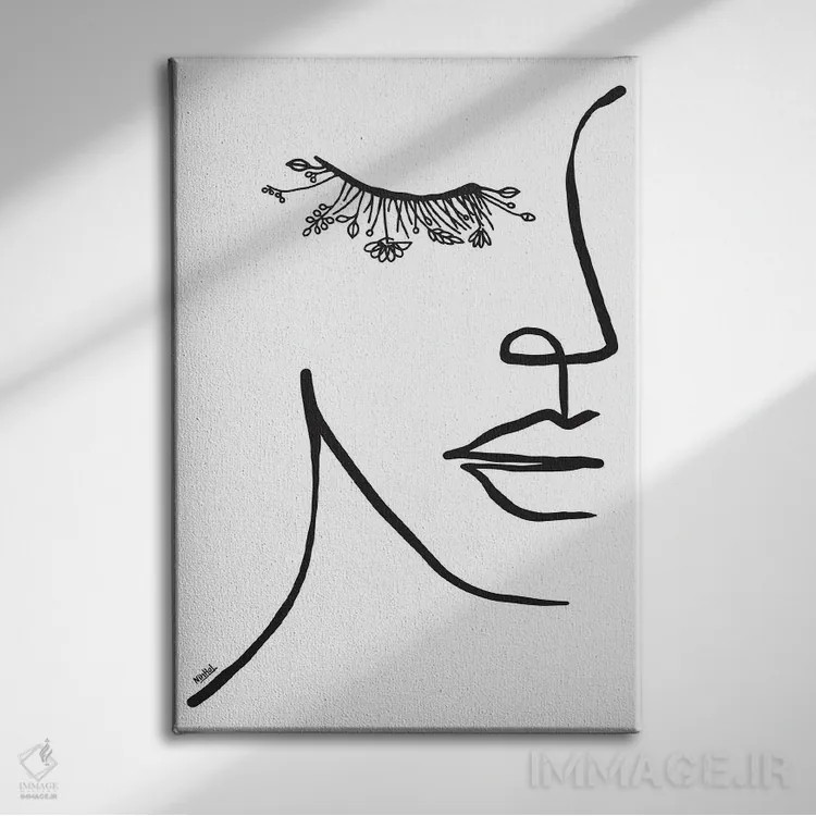 تابلو مینیمال چشم طبیعت اثر نینهول - نمای روبهرو روی دیوار