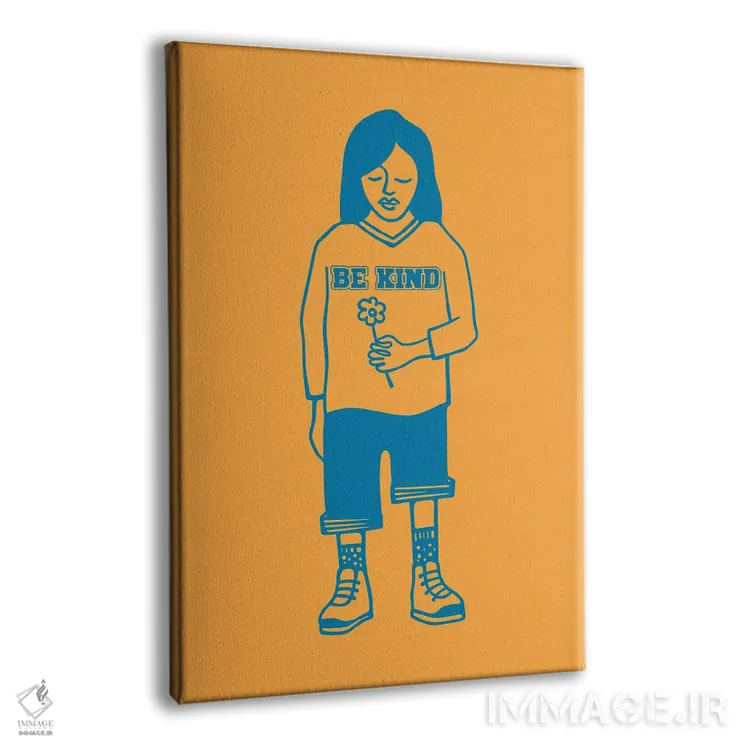 تابلو مینیمال مهربان باش اثر نینهول - نمای پرسپکتیو محصول