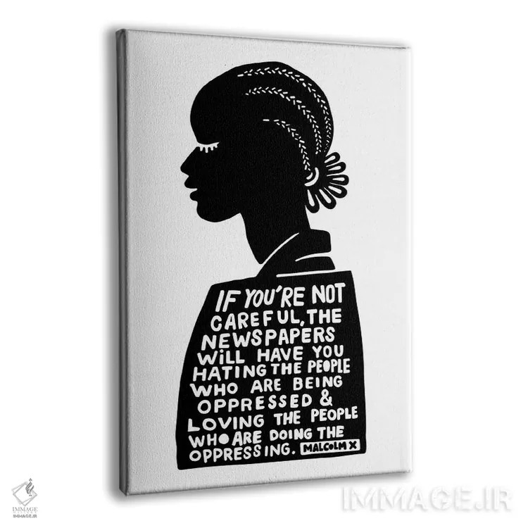 تابلو مینیمال مراقب باش اثر نینهول - نمای پرسپکتیو محصول