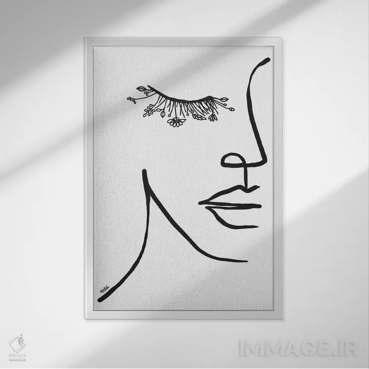 تابلو مینیمال چشم طبیعت اثر نینهول - نمای قابدار سفید