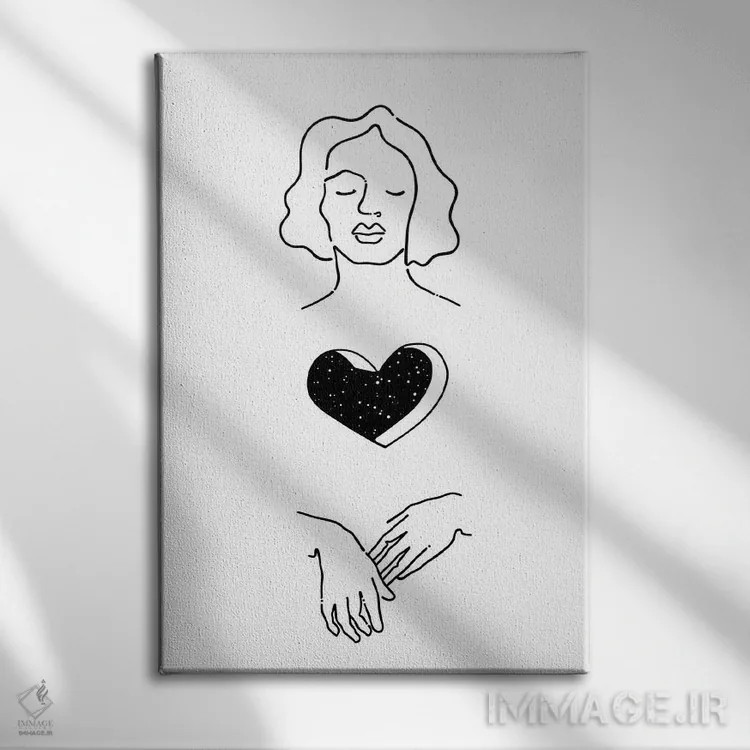 تابلو مینیمال فضای عمیق اثر نینهول - نمای روبهرو روی دیوار