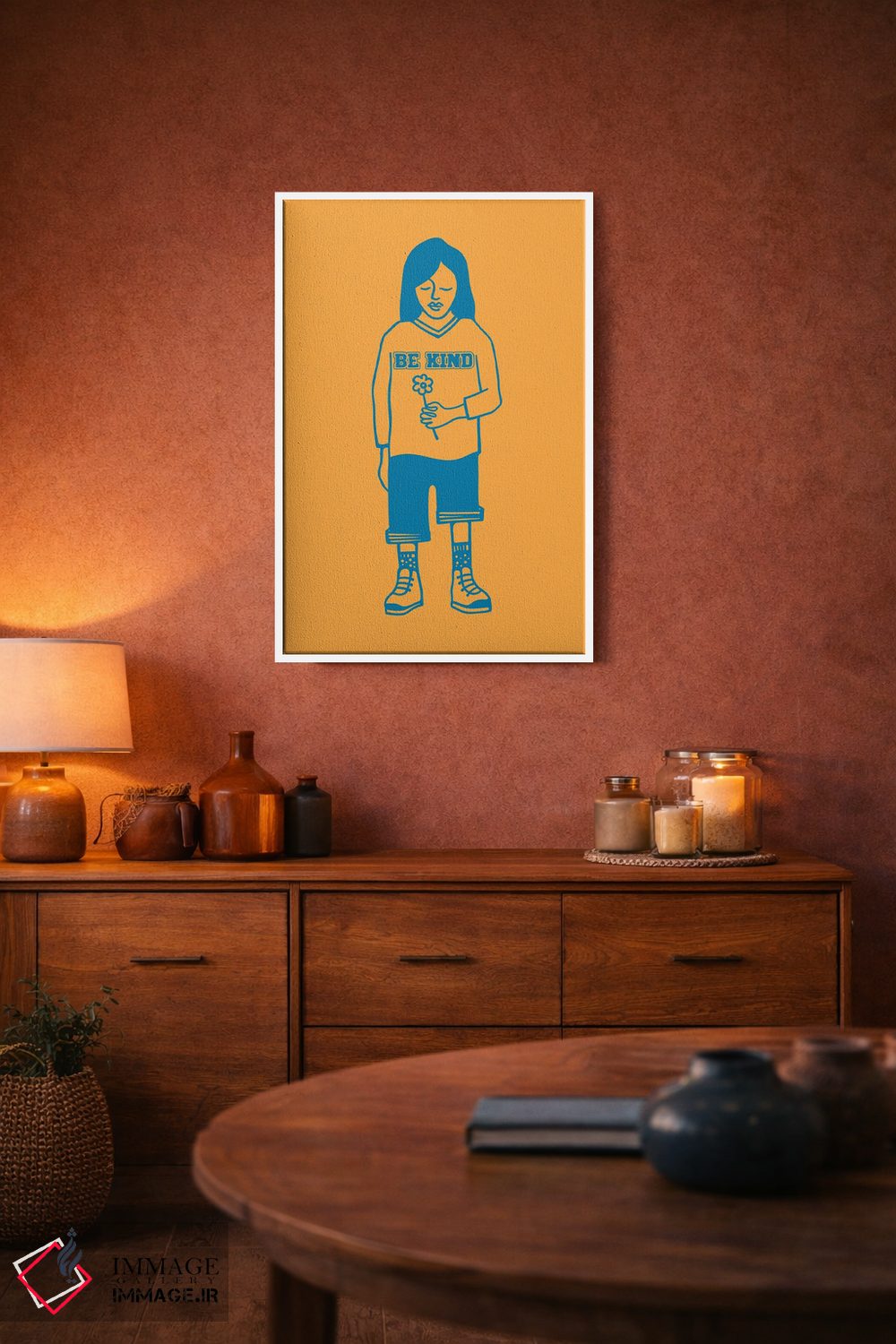 تابلو مینیمال مهربان باش اثر نینهول - D3W