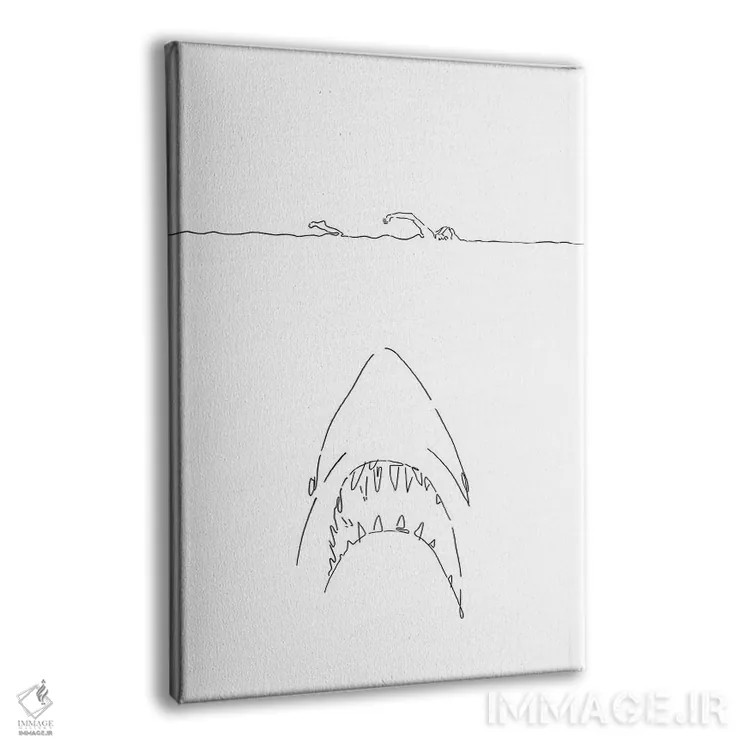 تابلو مینیمال آرواره ها اثر نینهول - نمای پرسپکتیو محصول