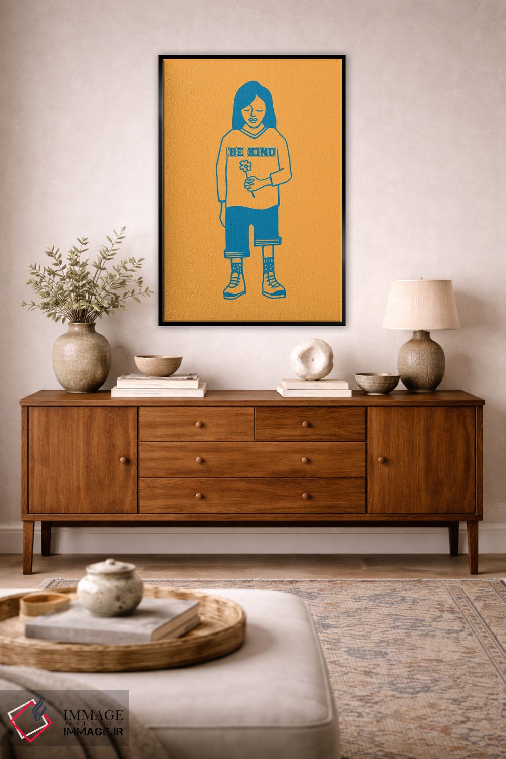 تابلو مینیمال مهربان باش اثر نینهول - D4B