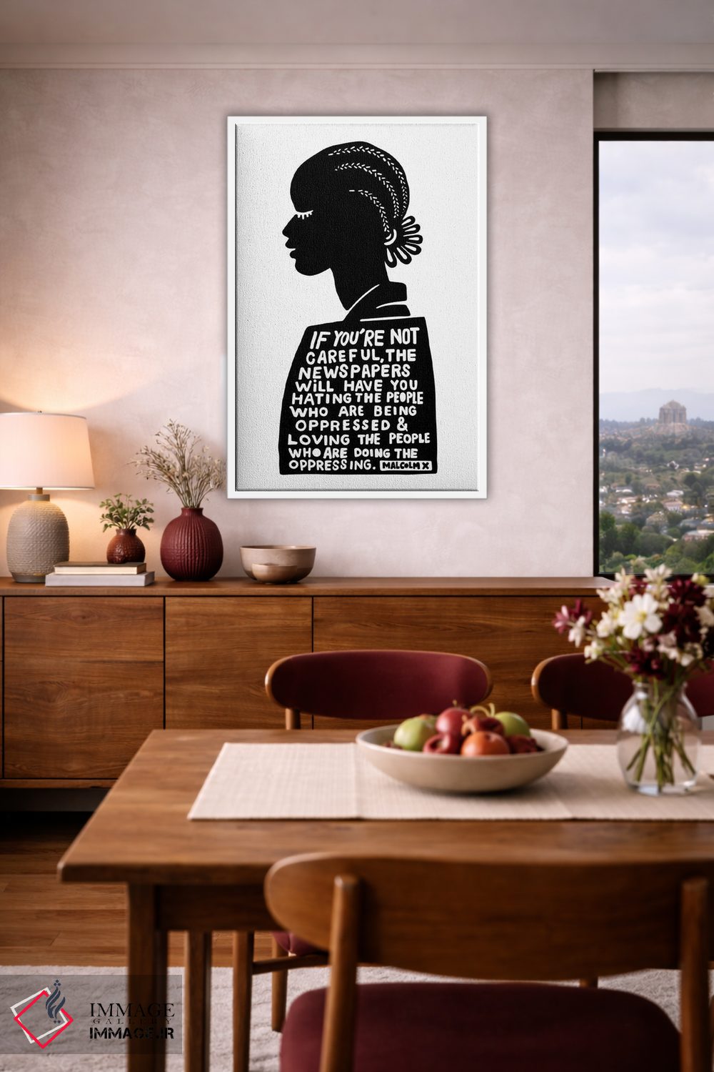 تابلو مینیمال مراقب باش اثر نینهول - D3W