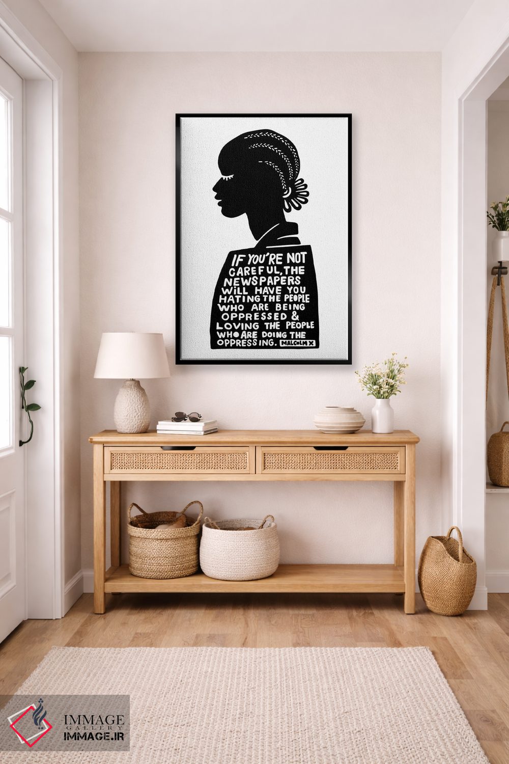 تابلو مینیمال مراقب باش اثر نینهول - D5B