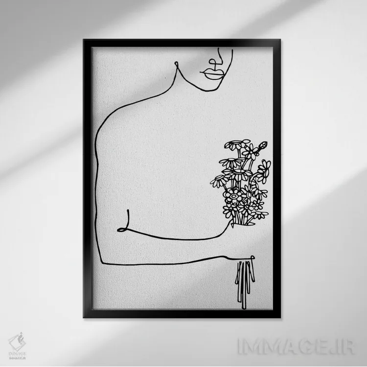 تابلو مینیمال برای تو اثر نینهول - نمای قابدار مشکی