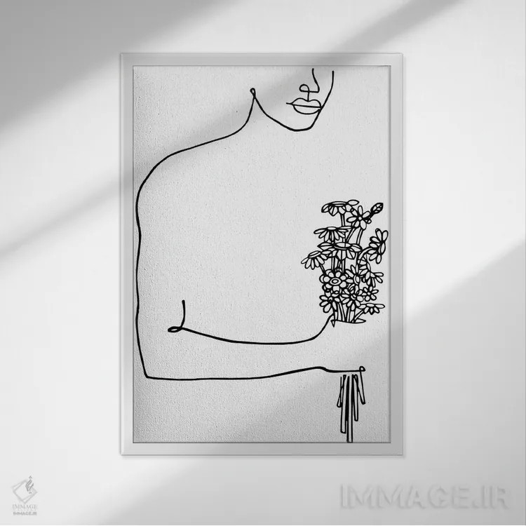 تابلو مینیمال برای تو اثر نینهول - نمای قابدار سفید