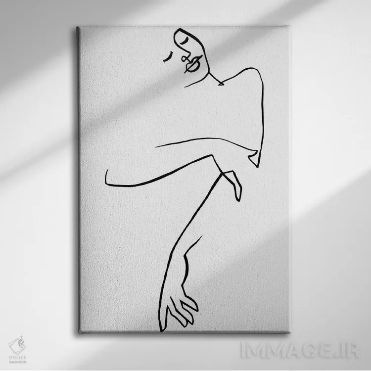 تابلو مینیمال نینا اثر نینهول - نمای روبهرو روی دیوار