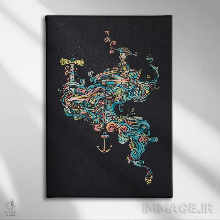 تابلو مینیمال غیر رهبر اثر نینهول - نمای روبهرو روی دیوار