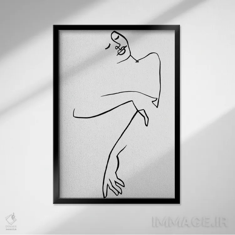 تابلو مینیمال نینا اثر نینهول - نمای قابدار مشکی