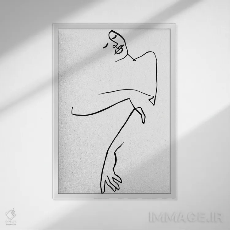 تابلو مینیمال نینا اثر نینهول - نمای قابدار سفید