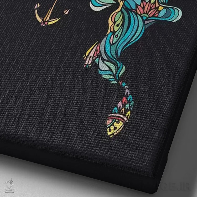 تابلو مینیمال غیر رهبر اثر نینهول - نمای نزدیک بافت بوم