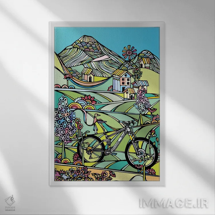 تابلو مینیمال یا بران یا بمیر اثر نینهول - نمای قابدار سفید