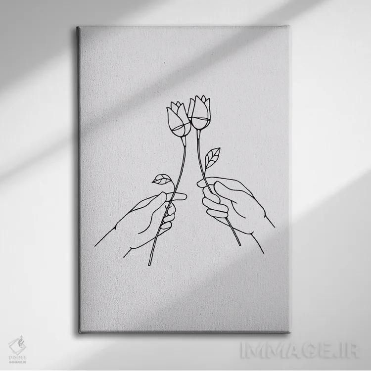 تابلو مینیمال به سلامتی اثر نینهول - نمای روبهرو روی دیوار