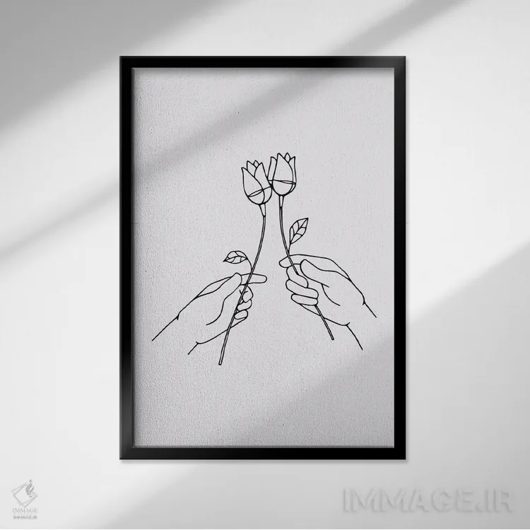 تابلو مینیمال به سلامتی اثر نینهول - نمای قابدار مشکی