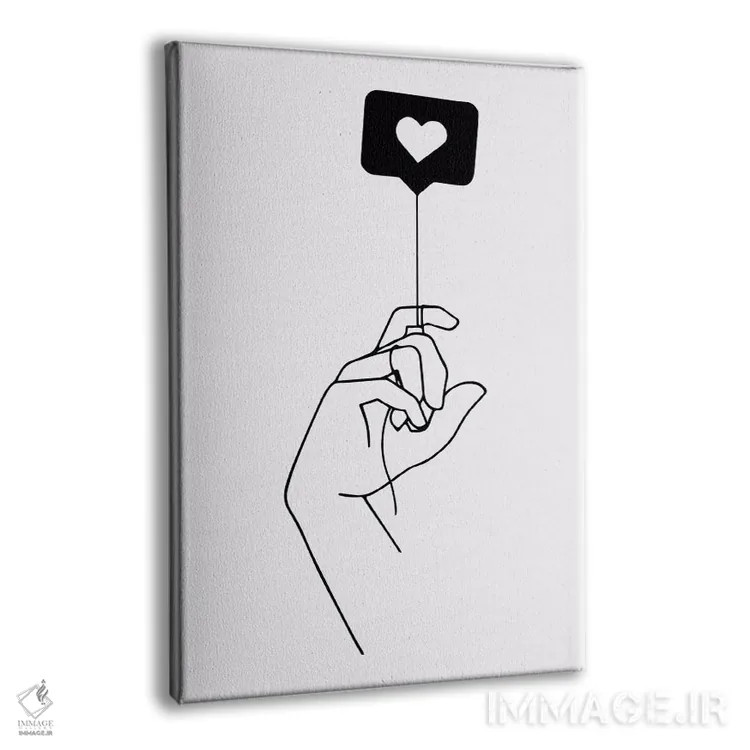 تابلو مینیمال عشق در هوا موج می زند اثر نینهول - نمای پرسپکتیو محصول