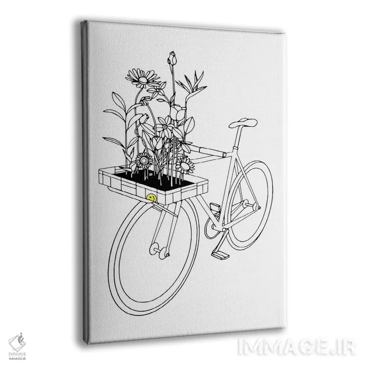 تابلو مینیمال هر جا که گل ها می روند اثر نینهول - نمای پرسپکتیو محصول