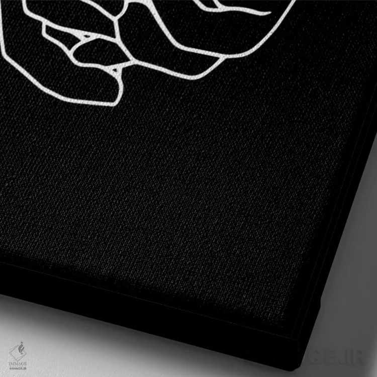 تابلو مینیمال رها کردن از زنجیر ۲ اثر نینهول - نمای نزدیک بافت بوم