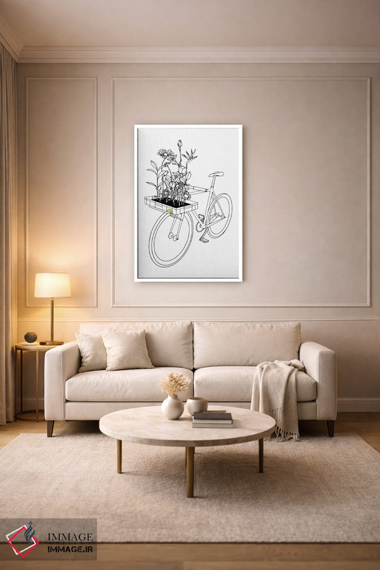 تابلو مینیمال هر جا که گل ها می روند اثر نینهول - D3W
