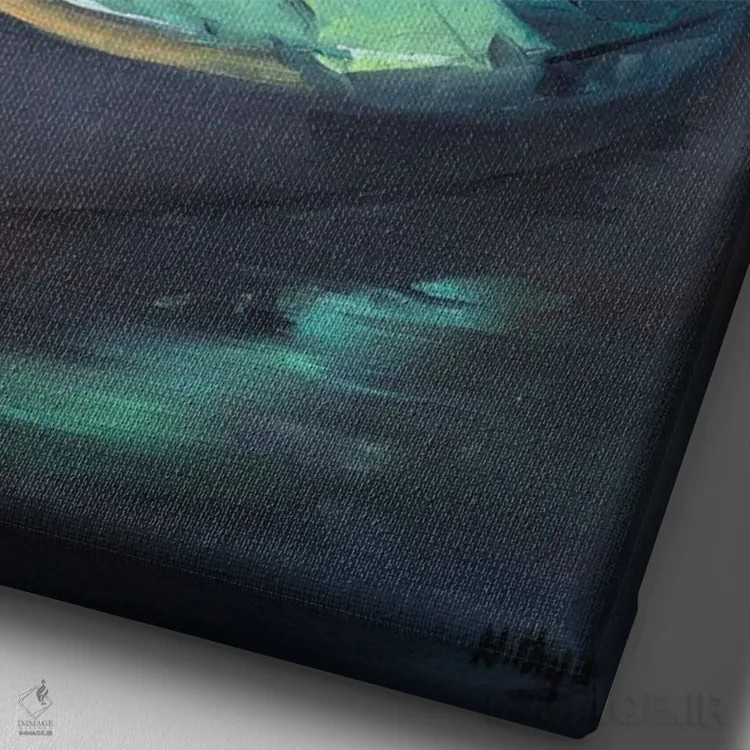 تابلو دکوراتیو ونیز در صبح زود اثر نیتیا سوامیناتان - نمای نزدیک بافت بوم