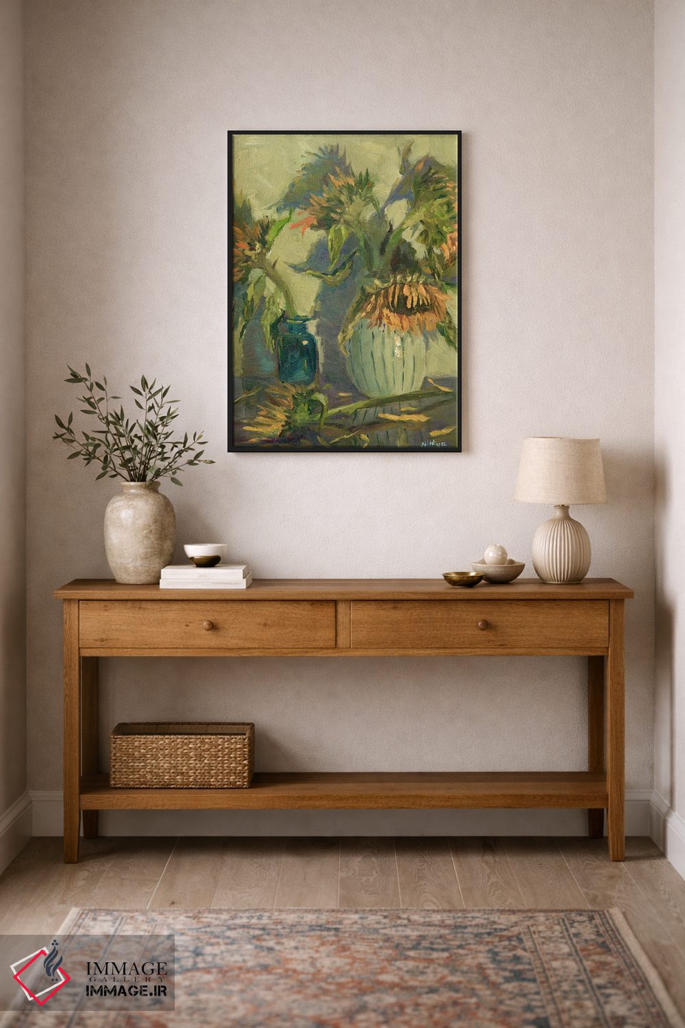 تابلو دکوراتیو پاشیدن رنگ زرد اثر نیتیا سوامیناتان - D2B