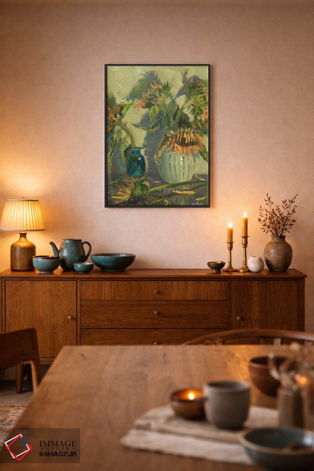 تابلو دکوراتیو پاشیدن رنگ زرد اثر نیتیا سوامیناتان - D6B