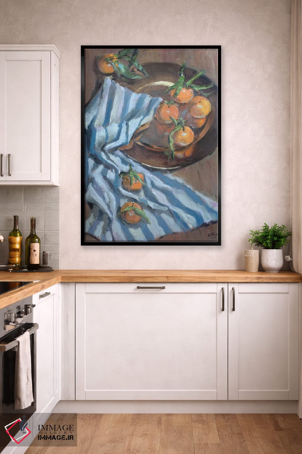 تابلو دکوراتیو پرتقال ها و پارچه اثر نیتیا سوامیناتان - D2B
