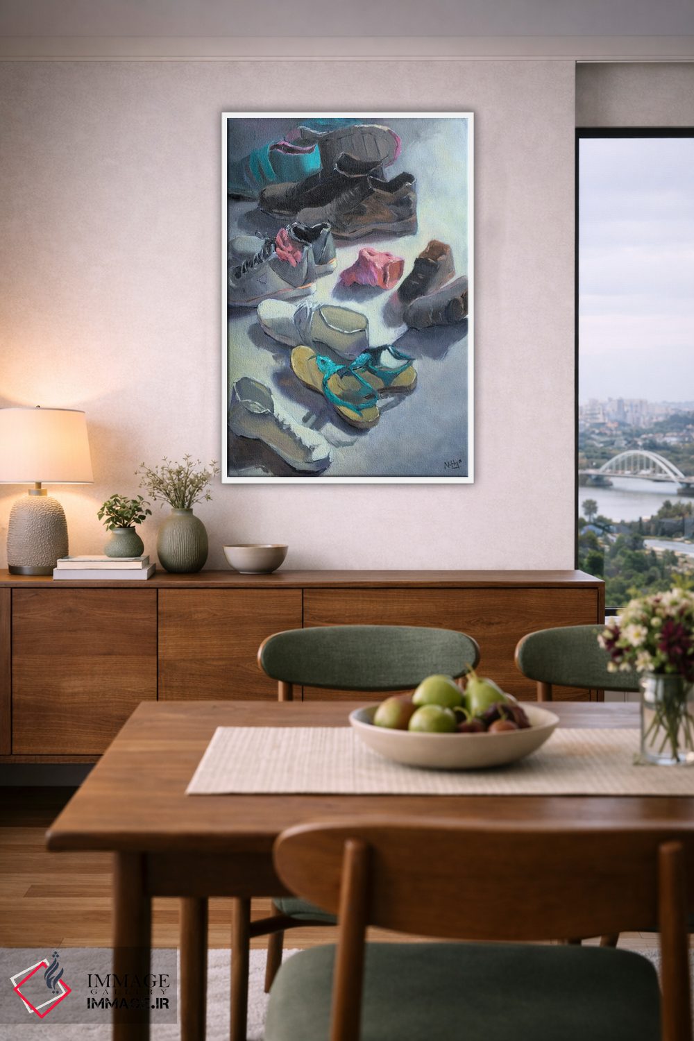 تابلو دکوراتیو ما یک خانواده ایم اثر نیتیا سوامیناتان - D6W