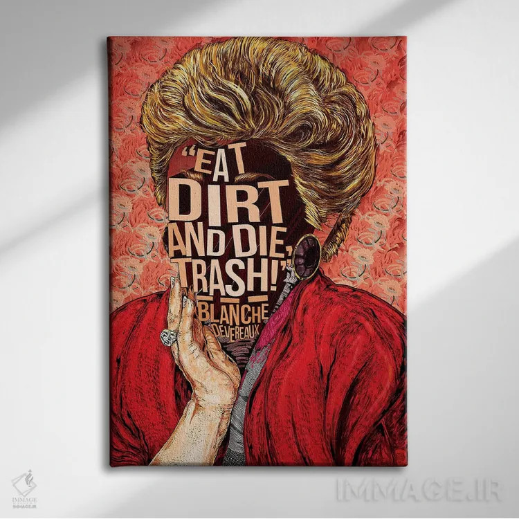 تابلو دکوراتیو بلانش اثر نیت جونز دیزاین - نمای روبهرو روی دیوار