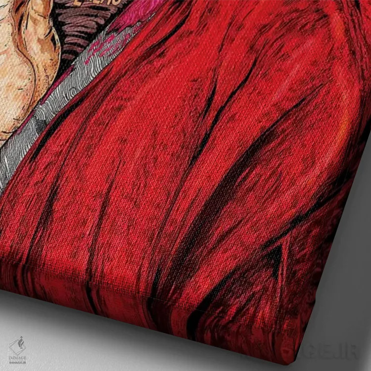 تابلو دکوراتیو بلانش اثر نیت جونز دیزاین - نمای نزدیک بافت بوم