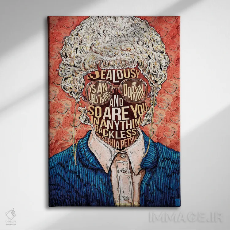 تابلو دکوراتیو سوفیا اثر نیت جونز دیزاین - نمای روبهرو روی دیوار