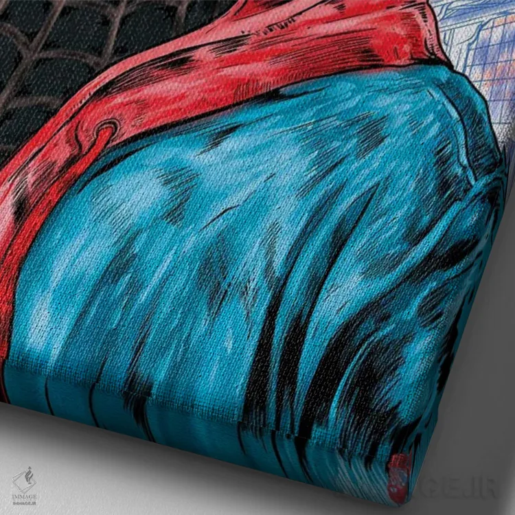 تابلو دکوراتیو هرکسی می تواند ماسک بزند اثر نیت جونز دیزاین - نمای نزدیک بافت بوم