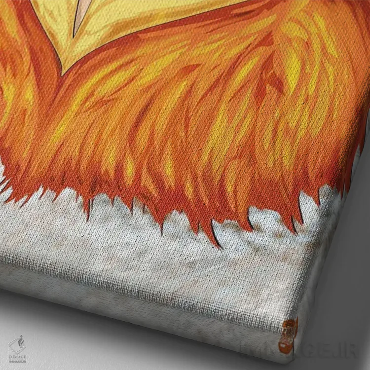 تابلو دکوراتیو پایین ترین نقطه اثر نیت جونز دیزاین - نمای نزدیک بافت بوم