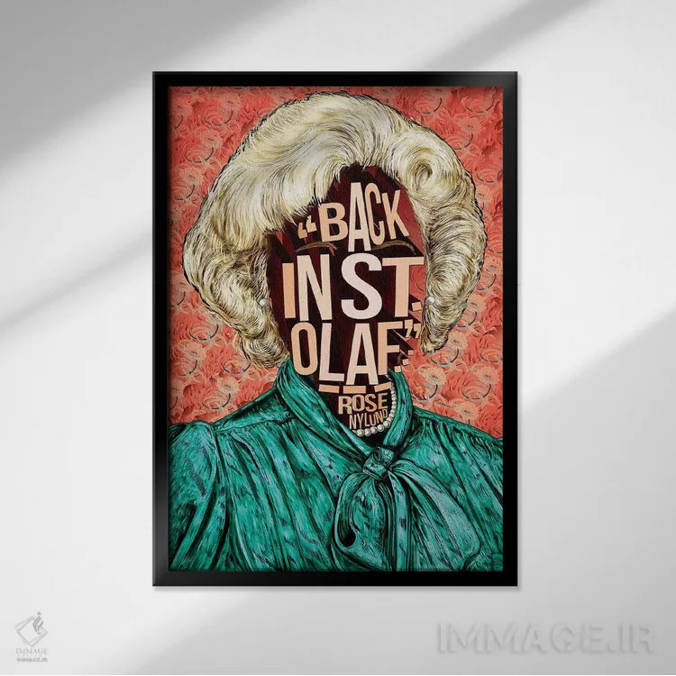 تابلو دکوراتیو رز اثر نیت جونز دیزاین - نمای قابدار مشکی