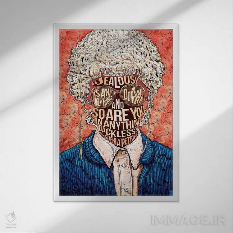 تابلو دکوراتیو سوفیا اثر نیت جونز دیزاین - نمای قابدار سفید