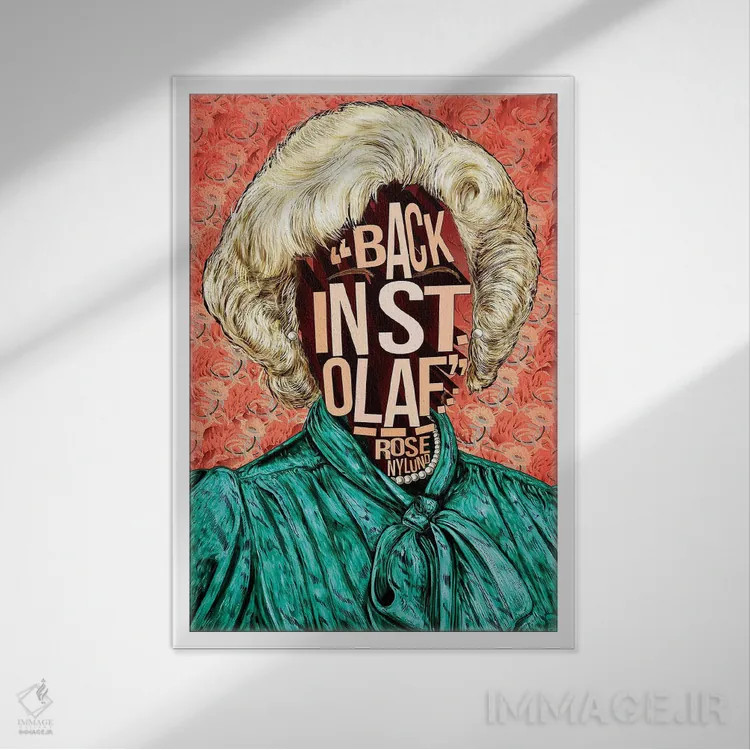 تابلو دکوراتیو رز اثر نیت جونز دیزاین - نمای قابدار سفید