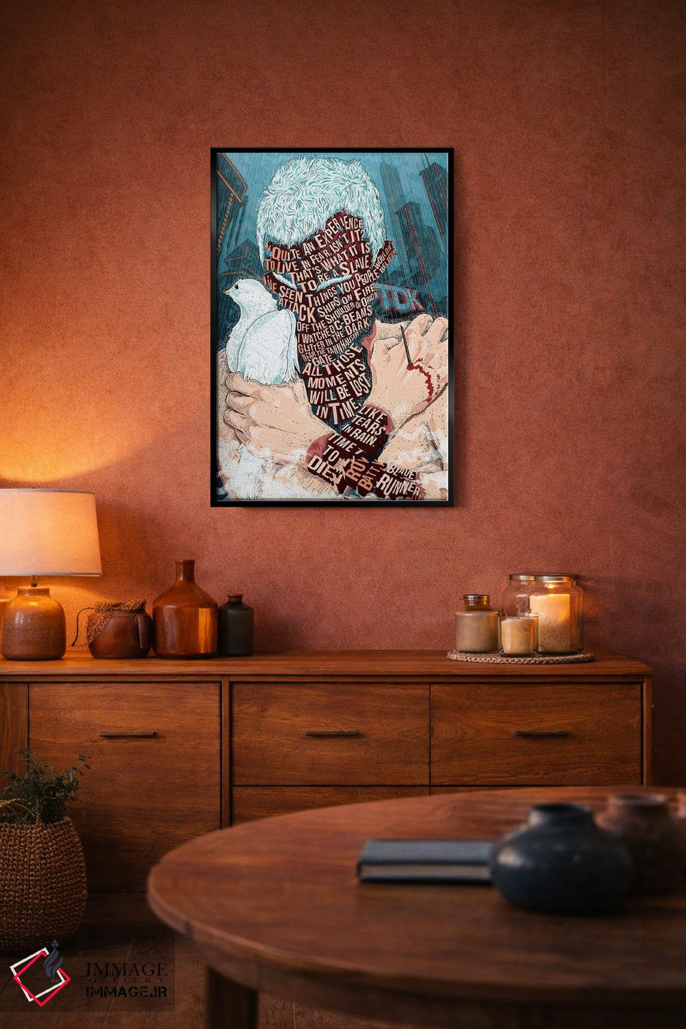 تابلو دکوراتیو روی بتی اثر نیت جونز دیزاین - D3B