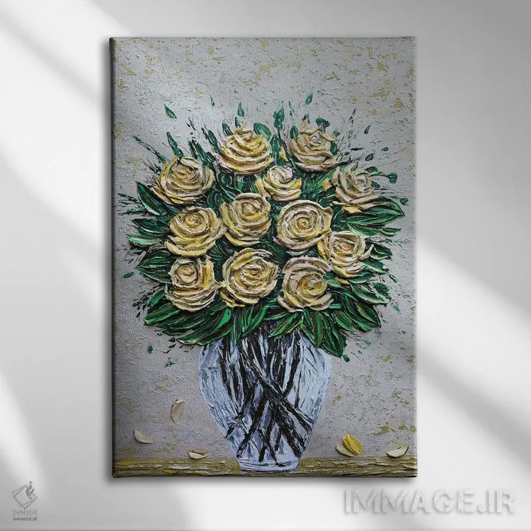 تابلو دکوراتیو دوازده دلیل برای دوست داشتنت اثر ندا خطیب - نمای روبهرو روی دیوار