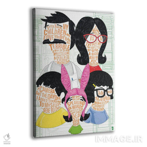 تابلو دکوراتیو تمام خانواده اثر نیت جونز دیزاین - نمای پرسپکتیو محصول